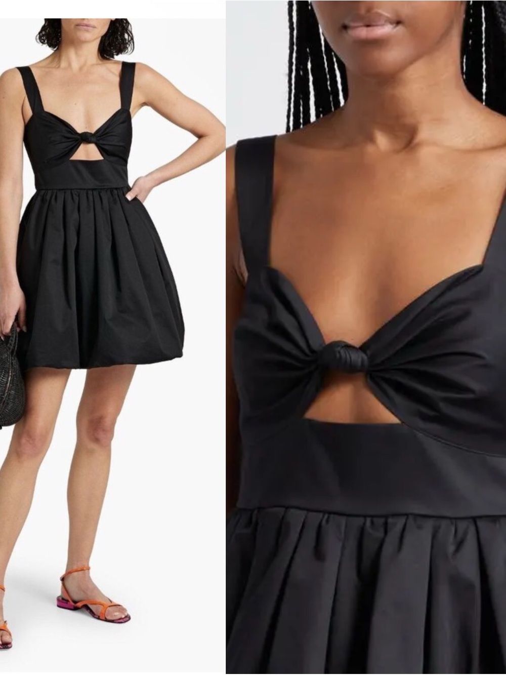 Cara Cara Claribelle Cutout Puff Mini Dress Black Small